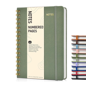 Cuaderno <span class=keywords><strong>de</strong></span> Negocios A5 Personalizable con Espiral, Tapa Dura <span class=keywords><strong>de</strong></span> Cuero, 150 Páginas, Diario, Agenda para Estudiantes, Venta Caliente - Product Image 1