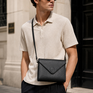 Sac bandoulière homme en cuir PU, style enveloppe, messager, fin, décontracté, pour affaires, quotidien, voyage, OEM ODM - Product Image 3