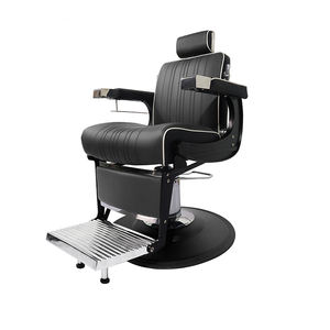 Fauteuil de barbier professionnel pour hommes noir - Product Image 1