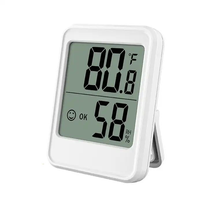 Digital hygrometer lcd electronic digital temperature humidity meter  thermometer hygrometer indoor outdoor weather station clock