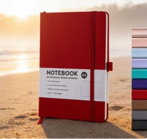 Carnet de notes personnalisé en cuir PU à couverture rigide avec pages lignées et points, agenda 2026, journal, cadeau - Product Image 3