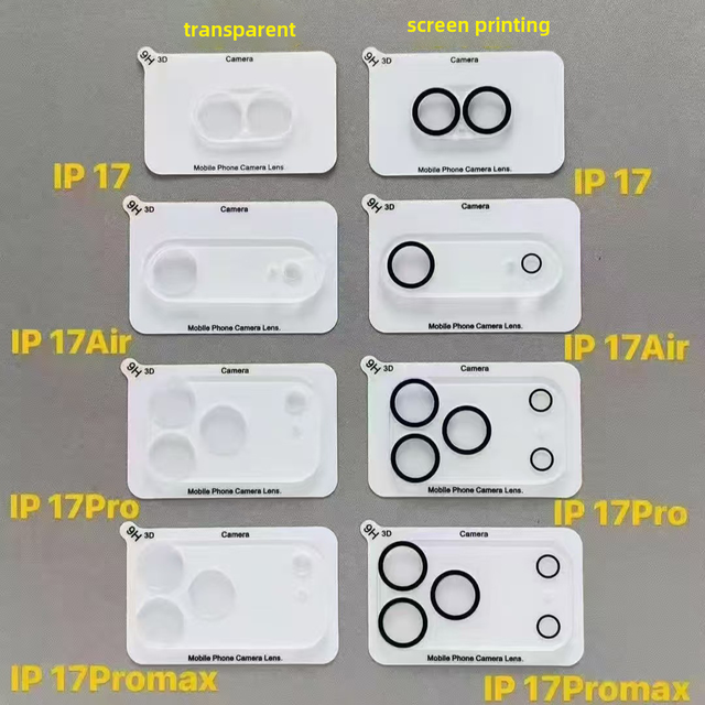 Wholesale Integrated AR AF Anti Explosion Camera Lens Protector Clear Silk Print Lens Tempered Glass Film for IPhone17 Pro Max
