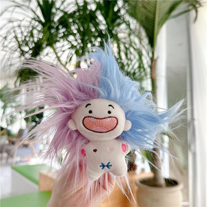 Linda muñeca de peluche con pelo rosa, cara bordada, juguete suave de 11 cm a 30 cm, unisex, para aliviar el estrés, animal de peluche para niños mayores de 3 años - Product Image 4