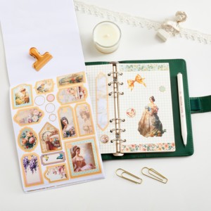 Libro de Pegatinas Reutilizables de la Serie Came From Flowers, Material para Manualidades de <span class=keywords><strong>Niñas</strong></span> Floristas, Diario con Anillas - Product Image 3