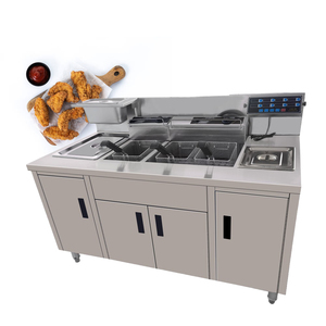 Stainless Steel Electric <strong>Fryer</strong> 14l+28l Industrial Deep <strong>Fryer</strong> <strong>Potato</strong> <strong>Chip</strong> <strong>Fryer</strong> Commercial Chicken Frying Breading Powder Machine - Product Image 3