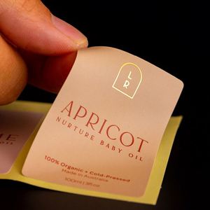 Autocollants en feuille d'or avec logo de marque personnalisé par le fabricant, impression de fabrication, étiquettes autocollantes pour emballage - Product Image 2