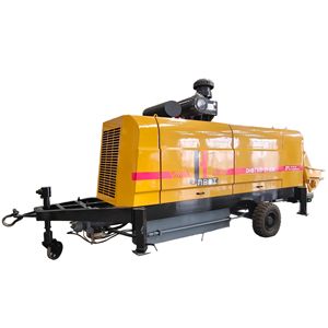 Bomba de Concreto Montada en Remolque de Alta Eficiencia JIUHE, Bombas de Concreto Nuevas de Construcción, Impulsadas por Diésel y Eléctricas - Product Image 2