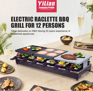 Grill électrique multifonctionnel pour <span class=keywords><strong>12</strong></span> personnes, antiadhésif, sans fumée, 1350W, contrôle de la température, acier au carbone, utilisation domestique - Product Image 2