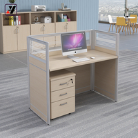 Bureau de travail moderne en bois extensible et durable avec postes de travail en verre pour centre d'appels - Vente en gros