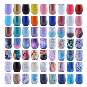 Biểu Tượng Tùy Chỉnh Đôi Tường Chân Không Vasos Termicos 12 Oz Tumblers Bán Buôn Số Lượng Lớn 12 Oz Thép Không Gỉ Hình Rượu Vang Cốc Với Nắp - Product Image 4