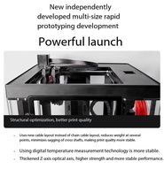 Printer 3D Profesional Raise3D Pro3 Series Dual Extruder, Filamen PLA, Produktivitas Tinggi Baru, Volume Cetak 300x300x300mm