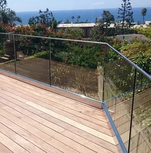 Алюминиевые U-образные Защитные Перила из закаленного стекла для балконной балюстрады, лестницы, перила