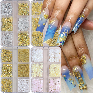 6 rejillas estrella <span class=keywords><strong>de</strong></span> <span class=keywords><strong>mar</strong></span> Shell Metal accesorios para <span class=keywords><strong>uñas</strong></span> decoraciones <span class=keywords><strong>de</strong></span> <span class=keywords><strong>uñas</strong></span> <span class=keywords><strong>de</strong></span> oro Micro pernos <span class=keywords><strong>de</strong></span> bola <span class=keywords><strong>de</strong></span> acero para <span class=keywords><strong>uñas</strong></span> <span class=keywords><strong>de</strong></span> manicura DIY - Product Image 2