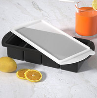 1000ML Grand Silicone Congélateur Alimentaire Moules Plateau À Glaçons Silicone Congélateur Conteneur Gel Magasin Soupe Sauce Bouillon Restes
