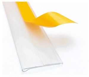 Étiquette de prix de supermarché en plastique PVC acrylique présentoir bande de données porte-étiquette avec rubans adhésifs - Product Image 2