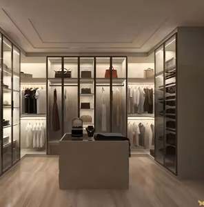 ประตูตู้เสื้อผ้าไม้จริง ไม้เอ็มดีเอฟ ไม้อัด ตู้เสื้อผ้าทันสมัย ห้องนอน โรงแรม วอลล่า - Product Image 3