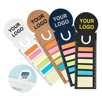 Vente en gros Papeterie scolaire personnalisée Fournitures de bureau Cadeau promotionnel Signet en papier pour livre Post It Notes avec règle