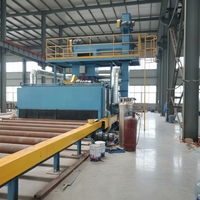 Machine de sablage à convoyeur à rouleaux automatique Q69 pour le prétraitement des tôles d'acier, ligne de nettoyage robuste pour poutres en H et profilés