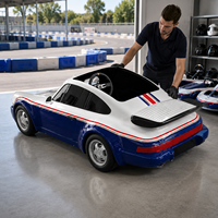 Kart de course électrique rétro 2500W à l'échelle 1:2, style allemand, pour adultes, kit de châssis personnalisé pour l'extérieur, batterie lithium 72V