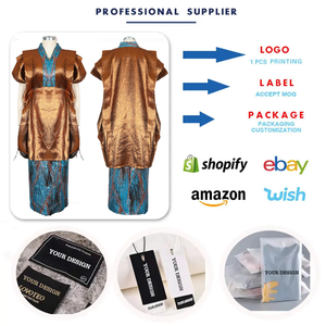 Robes Africaines Tendances S10722 pour Femmes, Ensemble Dashiki Imprimé : Robe et Jupe, Deux <span class=keywords><strong>Pièces</strong></span>, Robes de Soirée <span class=keywords><strong>Boubou</strong></span> pour Femmes - Product Image 3