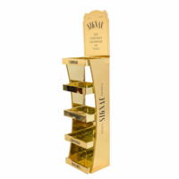 Présentoir en carton ondulé 5 niveaux pour vin, montage facile, en bois écologique, unité de merchandising FSDU pour la vente au détail
