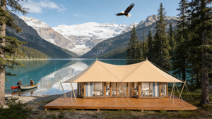 Carpa de Lujo Semipermanente Tipo Safari, Impermeable, Resistente al Fuego, para Glamping y Resorts, con Ventanas - Product Image 4