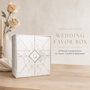 Emballage personnalisé pour boîte surprise de <span class=keywords><strong>mariage</strong></span> avec double porte et 25 tiroirs pour ensemble de bonbons et bougies, vente en gros directe usine - Product Image 2