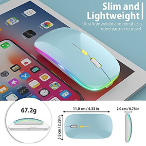 Ratón Inalámbrico Bluetooth para Oficina con Interfaz USB, Mini Ratón Láser Inalámbrico 2.4G para Juegos, el Más Vendido, para Apple MacBook Pro - Product Image 4