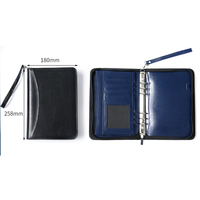 Dameron promend proms — cartable professionnel en PU, classeur et organisateur, pour Business, Interview/reprise de documents, avec pince, format A4