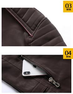 Куртка Мужская зимняя 2023 из искусственной кожи с несколькими карманами - Product Image 5