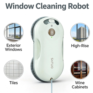 Robot Limpiacristales de Alta Gama con Control por Aplicación, Limpieza Profunda y Fuerte Succión, Versión Personalizada para Hogar/Villa/Apartamento - Product Image 2