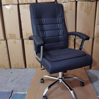 Chaise de bureau en cuir PU de qualité supérieure, directement de l'usine, pour bureau de direction, chaise de bureau ergonomique avec accoudoirs épaissis