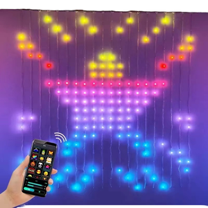 Tcwin <span class=keywords><strong>DIY</strong></span> Curtain ánh sáng IP44 đánh giá thay đổi độ sáng 3500k Trắng ấm LED Strip ánh sáng điều khiển cho giáng sinh trang trí - Product Image 4