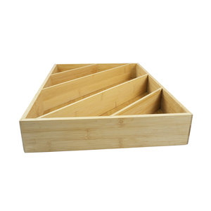 Bán buôn chéo tiết kiệm không gian tre tủ bếp ngăn kéo tổ chức ngăn cho đồ dùng siliverware Flatware dao kéo - Product Image 3