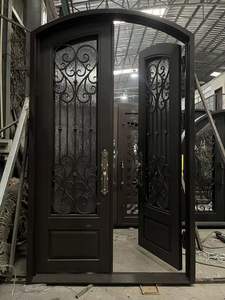 <span class=keywords><strong>48</strong></span> <span class=keywords><strong>inches</strong></span> smeedijzeren dubbele entry buitendeuren voor thuis - Product Image 2