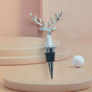 Tapón de Vino de Aleación de Zinc con Diseño de Alce Grande Navideño Dorado y Plateado, Utensilios de Cocina para Preservar el Vino - Product Image 5