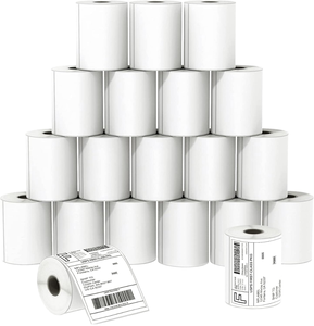 American Direct Free Shipping 4x6 Adhesive Waterproof Heat-Resistant Shipping Label <b>Sticker</b> Roll for Promotion Grocery Use - Product Image 1