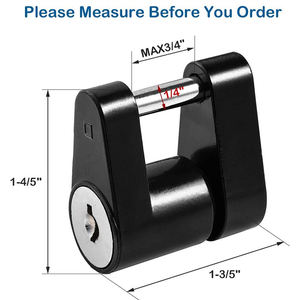 الطموح مقاوم للصدأ ومقاوم للسرقة واقي أمان للقفل قفل مقرنة مع خطاف لسان للمقطورات - Product Image 2