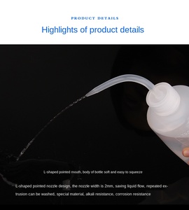 Bouteilles de pulvérisation de tatouage durables transparentes en cristal en plastique pour outils d'extension de cils et application de couleur d'eyeliner - Product Image 4