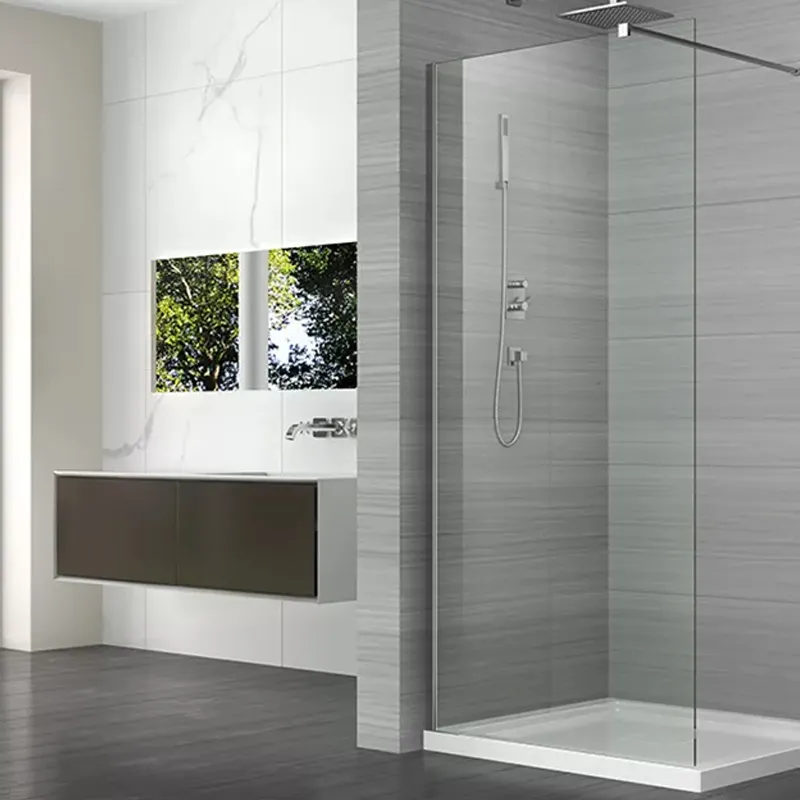 आधुनिक होटल Frameless रपट 304 स्टेनलेस स्टील के गिलास लगा देना कमरे में स्नान बाथरूम सामान सील स्वतंत्र स्नान स्क्रीन
