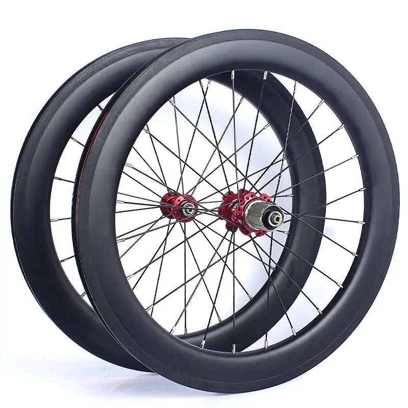 Carbon Fiber Bicycle wheelset 20inch 406/451 Novatec A511/F372SB VBrake 74X130MM Folding Bicycle Wheel