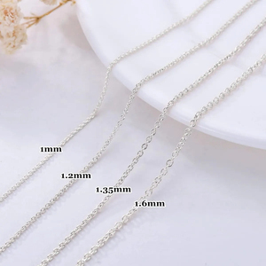 مجوهرات بالجملة الفضة الإسترلينية 14-36 بوصة و 1-Chain قلادة مخصصة - Product Image 1