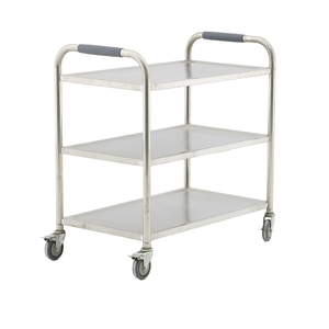 Chariot alimentaire robuste à 3 niveaux en acier inoxydable |   Chariot de cuisine professionnel pour restaurants et traiteurs - Product Image 1