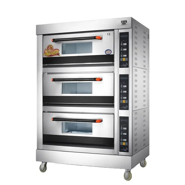 O fabricante de forno de cozimento confiável oferece capacidade de forno de pizza 3 decalques 6 bandejas