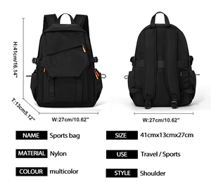 यूनिसेक्स लैपटॉप यात्रा बैकपैक बड़े क्षमता व्यवसाय स्कूल वाटरप्रूफ बाहरी फ्रेम पॉलिएस्टर - Product Image 5