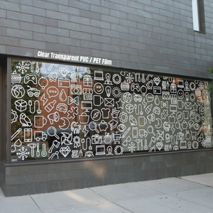 พิมพ์สติ๊กเกอร์ติดกระจกใสแบบกำหนดเอง - สติ๊กเกอร์กระจกใส - ตกแต่งหน้าต่างด้วยการพิมพ์ UV - Product Image 1