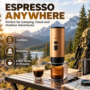 Machine à café expresso portable 3-en-1, auto-chauffante et rechargeable, pour les voyages, le camping et le bureau - Product Image 3