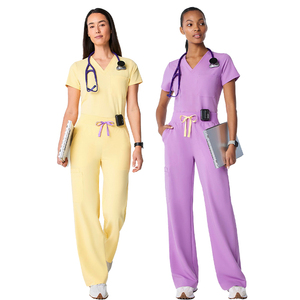 YUHONG Divisa Medica Traspirante ed Elastica per Donne, Camice con Zip e Colletto alla Coreana, Uniforme per Infermieri, Ospedali e Cliniche - Product Image 2