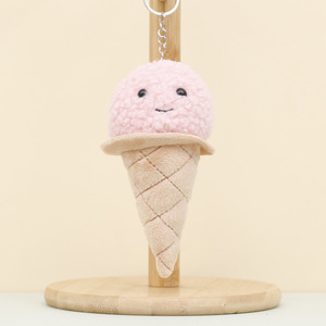 Happy Plush Kawaii Helado Llavero de peluche Helado Juguete de peluche Colgante de llave de teléfono móvil - Product Image 3