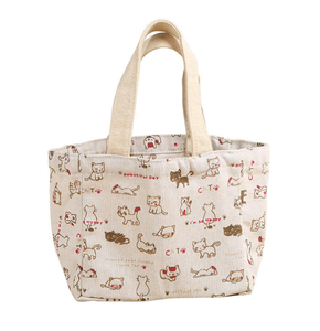 Bolsa de lona ecológica con diseño de dibujos animados, asa doble gruesa, cierre de cremallera, ideal para la escuela, conferencias, promociones y compras. - Product Image 2